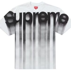 Supreme Bleed Logo White and Black Gradient Tee
